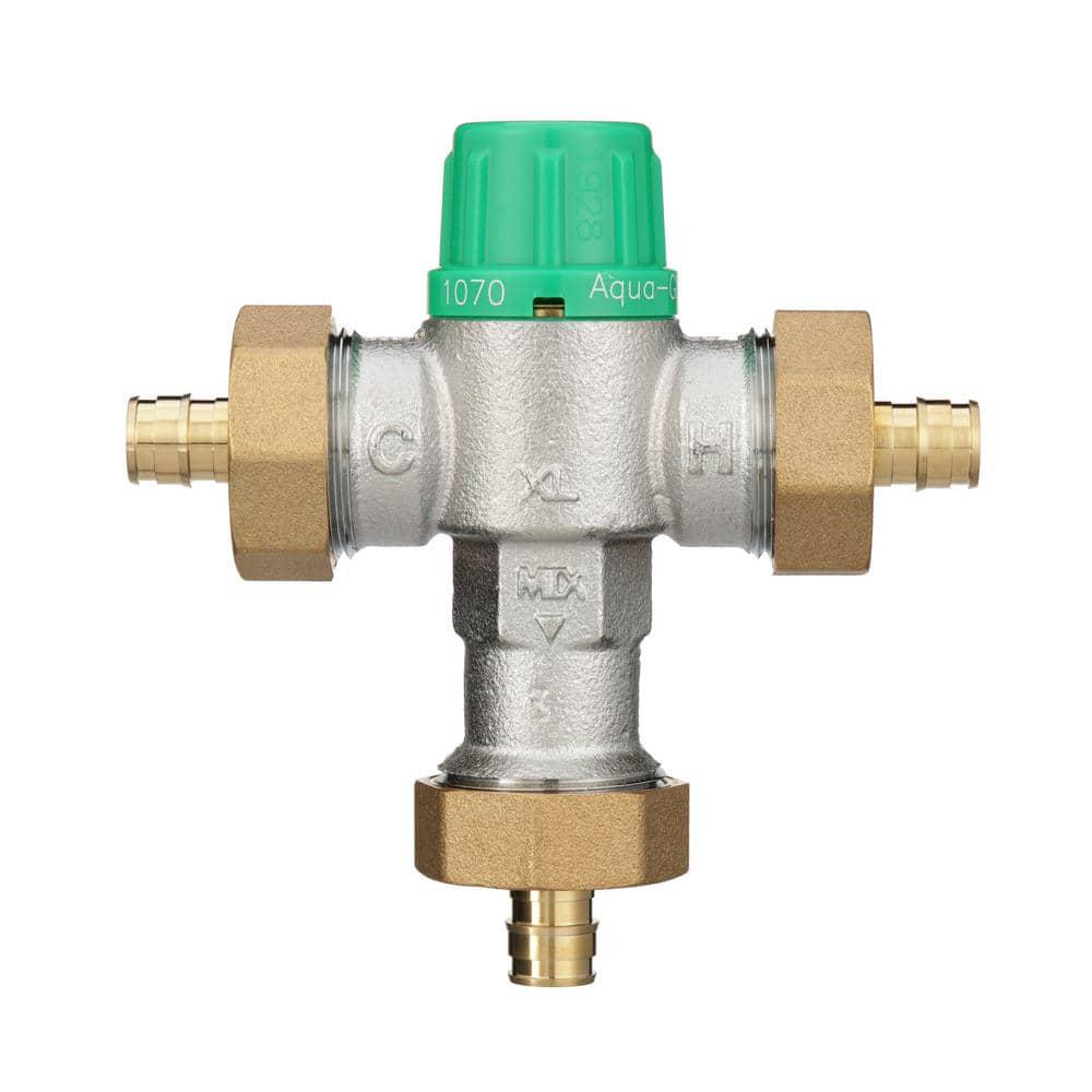 Zurn 1/2 in. ZW1070XL Aqua-Gard Thermostatic Mixing Valve with PEX F1960 Connection Lead Free