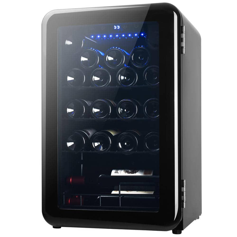 24-Bottle Wine Cooler, Countertop Wine and 24-Can Digital Temperature Control and UV-Protective Finish Beverage Cooler