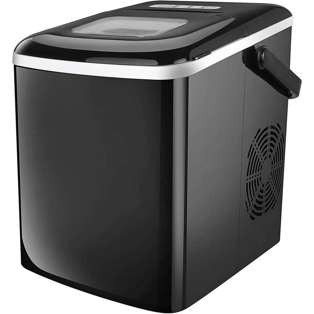 26 lbs. Countertop Portable Ice Maker Machine in Black