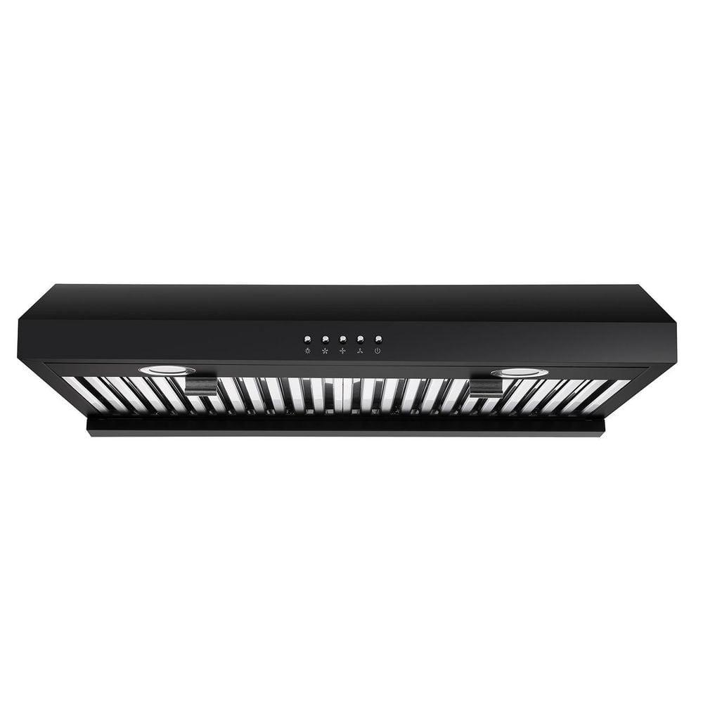 30 in. 600 CFM Under Cabinet Range Hood with Removable Baffle Filters and LED Lights in Stainless Steel